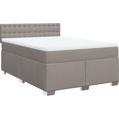 Maison Exclusive - Boxspringbett mit Matratze Taupe 160x200 cm St (1/5)