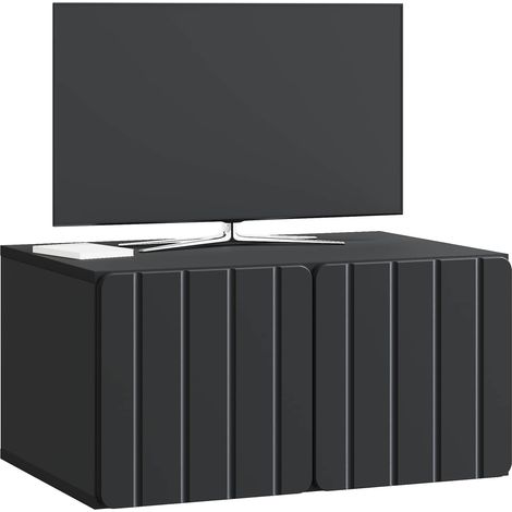 Maison Exclusive - Meuble TV mural Noir 59,5 x 41 x 30 cm Bois d'ingénierie
