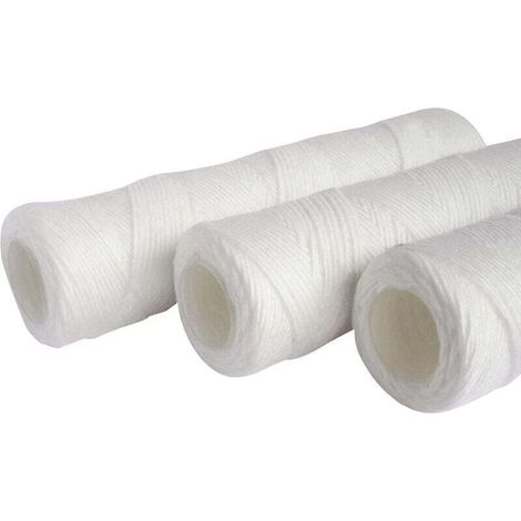 Lot de 3 Cartouches Bobinée Filtre à Eau Anti Sédiments - Compatibles Filtre 10 pouces (1/4)