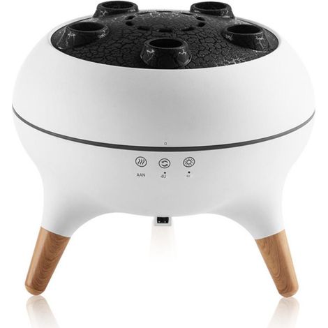 Diffuseur D'huiles Essentielles - Forme De Méduse - Humidificateur Ultrasensible 250 Ml - Lumière Led 7 Couleurs Avec Télécommande - Minuterie 4 H / 8 H - Blanc