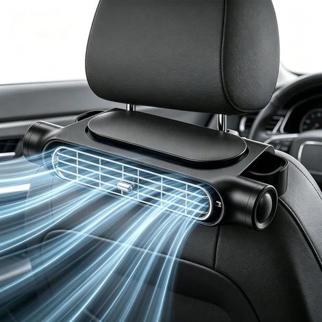 Nuovo ventilatore per sedile auto 2026 - Senza pale con potente flusso d'aria, raffreddatore per auto adatto per sedili anteriori e posteriori, mini ventilatore per aria condizionata con 3 velocità (n (1/5)