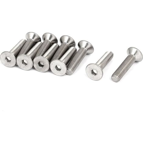 M8x35mm 304 Edelstahl Flachkopf-Innensechskantschrauben DIN7991 10St (1/2)