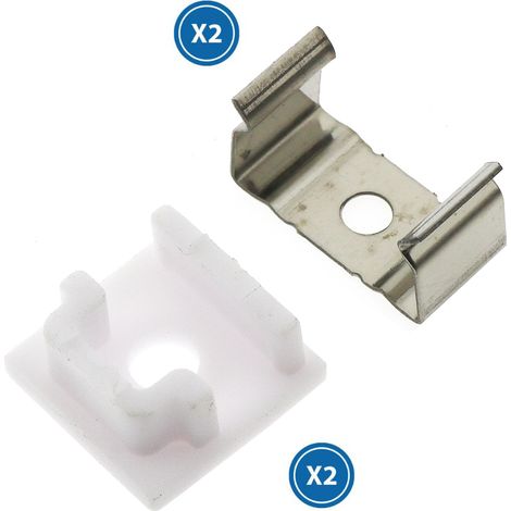 Pack 2 Chevilles et 2 agrafes pour Profil LM3709 - Ledme - LM3709A (1/2)
