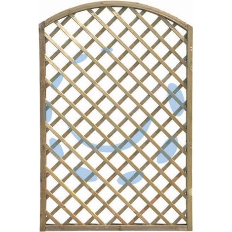 TRALICCIO AD ARCO IN PINO IMPREGNATO CORNICE MM.40X40 - Pannelli: 90x180