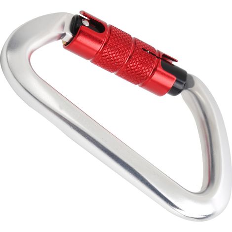 D-Ring-Karabiner, Kletter- und Wanderhaken, Sicherheitsverschluss mit automatischer Verriegelung, Aluminiumlegierung, Outdoor-Zubehör (1/5)