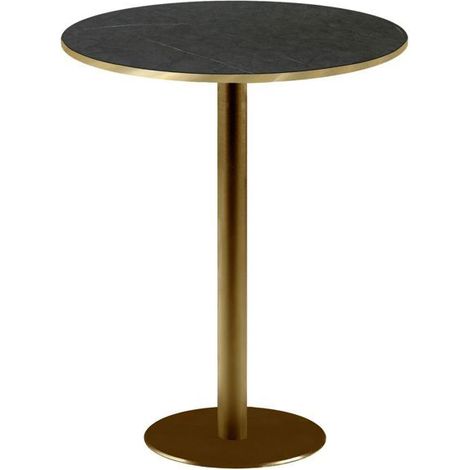 Mange-debout rond Ø 60 cm Rome bistrot pierre noire