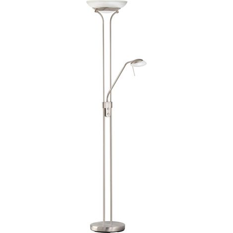 Lampadaire Pool TW 1 x LED 28 W avec 1 x LED 5 W couleur nickel 3 niveaux CCT dimmable en continu bras flexible 40075 32 x 182 cm (L x l x h) 3500 lm 2700 K 3350 K 4000 K (1/5)