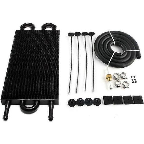 Kit de refroidisseur d'huile universel en aluminium à 4, 6 ou 8 rangées, radiateur d'huile pour transmissions automatiques automobiles, convertisseur de radiateur automatique/manuel TOC-1001