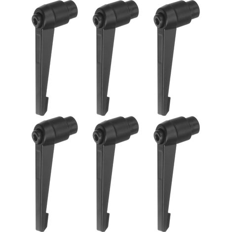 6pcs Réglable Serrage Levier Poignées M10 Femelle Filetage Écrou Boutons Rotation Vis Verrouillage Rapide Débloqué Cliquet Pousser Bouton Poignée, Noir (1/5)