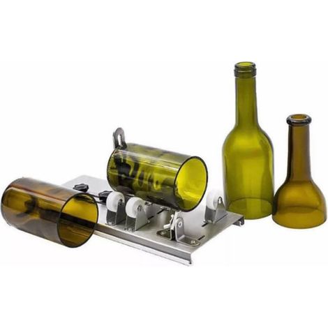 Coupe-bouteilles en verre avec 5 roues en nylon détachables, outil de coupe tranchant pour bouteilles de vin à faire soi-même (1/5)