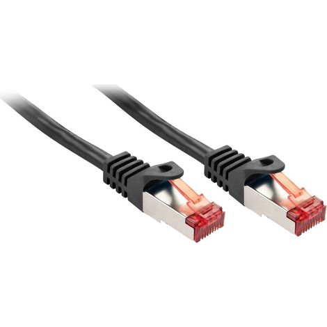 LINDY 47372 RJ45 Cavo di rete, cavo patch CAT 6 S/FTP 1.00 m Nero 1 pz. (1/5)
