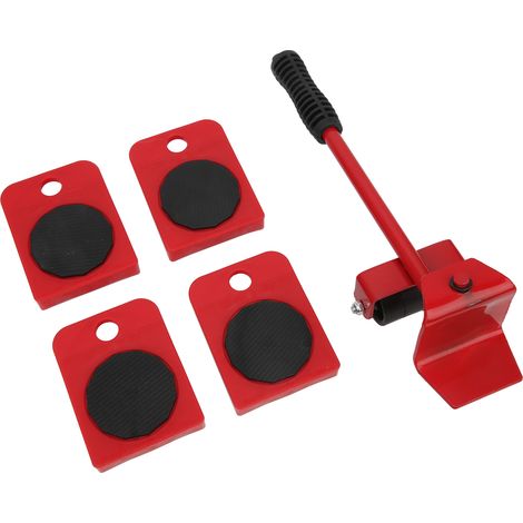 Plateforme de manutention et de levage de meubles, rouleaux de levage robustes avec levier. (1/5)