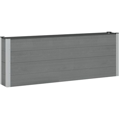 Garden Raised Bed Black 200 x 30 x 72 cm WPC and Aluminium vidaXL