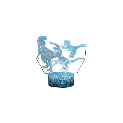 Veilleuse 3D colorée en forme de dinosaure, lampe de table cadeau originale (1/4)