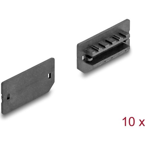 Delock Cubierta antipolvo para USB Tipo-E Llave A o Llave B hembra 10 piezas negro
