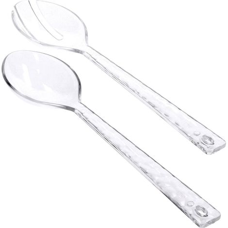 Ad Trend Set 2 Cucchiai Lance H 6,5 Cm 28,5 x 4 Cm Plastica Trasparente (1/2)