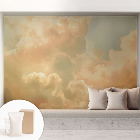 Papier peint intissé mural installation rapide du papier peint durable et résistante - Colle incluse gratuite Nuages éthérés 208x146 cm (1/5)