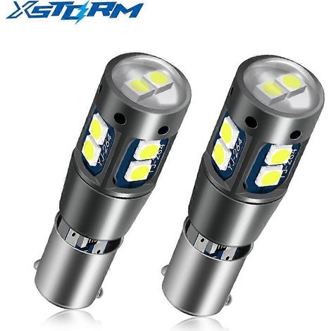 BA9S - T4W H21W H6W CANBUS 10SMD 3030, 2 emplacements, sans erreur, éclairage de plaque d'immatriculation, feu de stationnement 12 V - AMBRE (1/3)