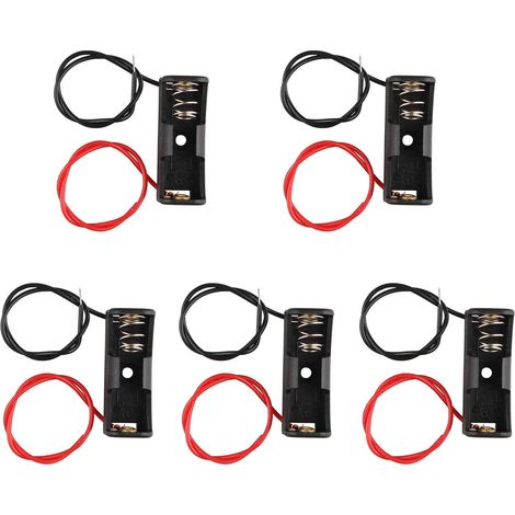 Lot de 5 boîtes de rangement en plastique avec pinces à ressort 12 V A23L 23 A Noir (1/5)