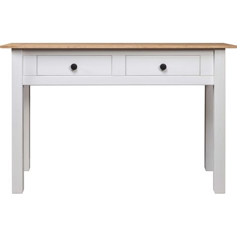 Maison Exclusive - Table console Blanc 110x40x72 cm Pin solide Gamme Panama
