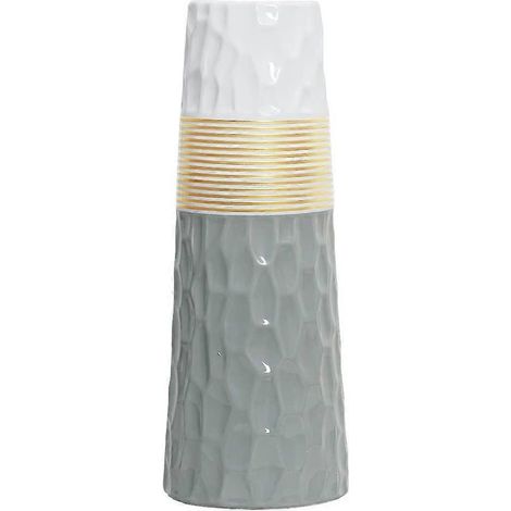 Vases en céramique gris, blanc et or, 202411 pouces, décoration intérieure et centres de table (1/5)