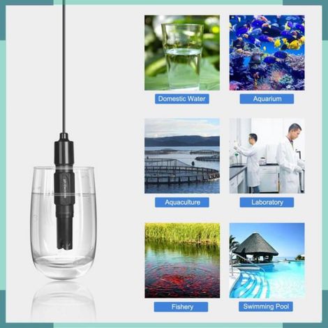 électrode hydroponique Électrode de laboratoire professionnelle pour Aquarium, laboratoire hydroponique, jardin mesure Noir (1/5)