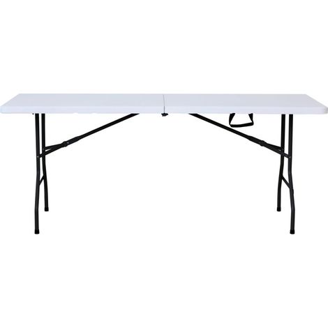 Table pliante rectangulaire 243x76 Easy garbar plastique blanc (1/4)