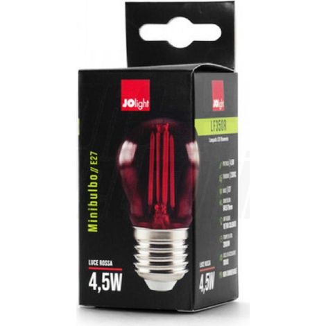 Lampada a filamento led mini bulbo 230vac e27 4,5w rossa alpha elettronica lf350r (1/3)