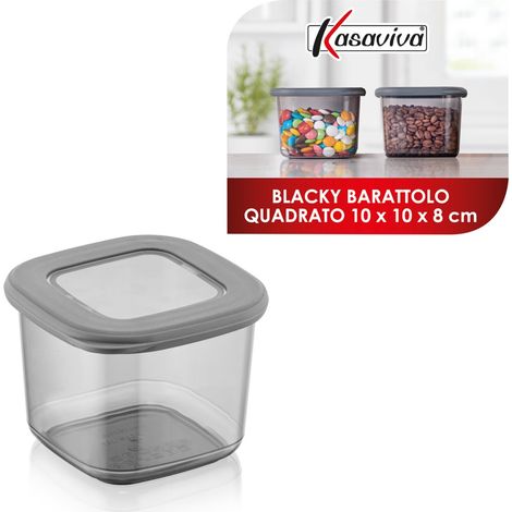 MAURY'S BLACKY BARATTOLO QUADRATO 10X10X8 H CHIUSURA ERMETICA