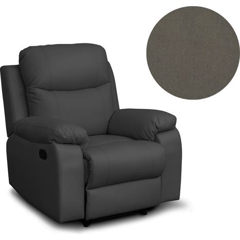 Recliner Sessel grau 97x90x100 cm (1/4)