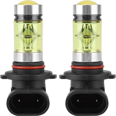 2 ampoules LED jaunes 9006 100W 4300K pour phares antibrouillard et feux de route de voiture (1/5)