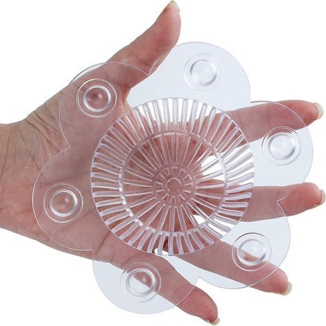 Filtre à cheveux de lavabo à ventouse en forme de dentelle, filtre à cheveux en PVC (1/5)