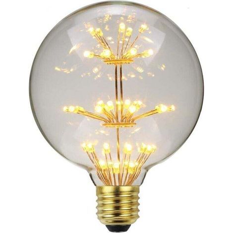 Led Ampoule Vintage Ampoule RGB Feu D\'artifice Edison Ampoule 3W 220/240V E27 Ampoule Décorative (G95) [Classe énergétique G] (1/4)
