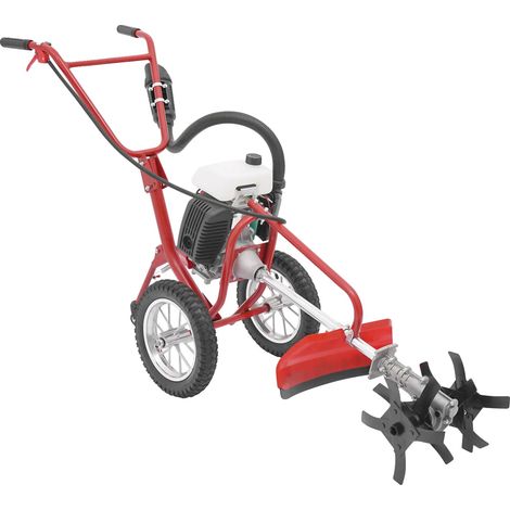 Cultivateur à essence, moteur de 4 CV, construction en acier durable, Rouge et Noir (1/2)