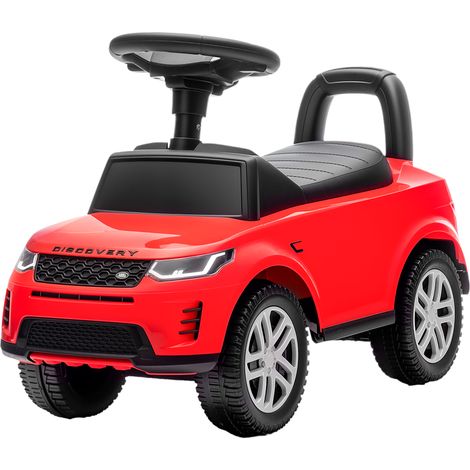 Voiture électrique Land Rover sous licence, avec klaxon et espace de rangement, 65,5 x 28 x 42 cm, rouge