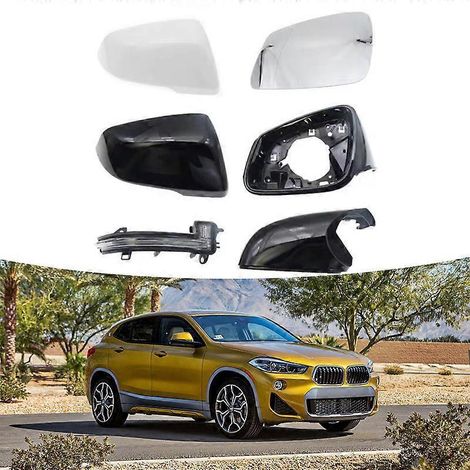 Passend für BMW X1 (20-23): Rückspiegelabdeckung F39, Rückspiegelgehäuse, Linsenrahmen, Blinker links, Hauptlicht, Linsenheizung