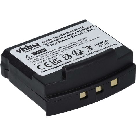 vhbw 1x batería compatible con Amplicomms TV2410, TV2510, TV2400, TV2500 auriculares inalámbricos, cascos (270 mAh, 3,7 V, Li-poli) - Reemplaza 93ITV24BAT