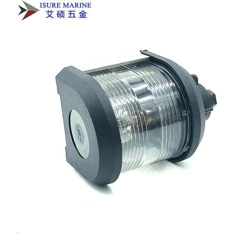 Accastillage marin, accessoires marins, luminaires, feux de navigation maritime, feux de signalisation monocouches, feux de côté bâbord et tribord, voyants lumineux, feux verts (filament de tungstène) (1/3)