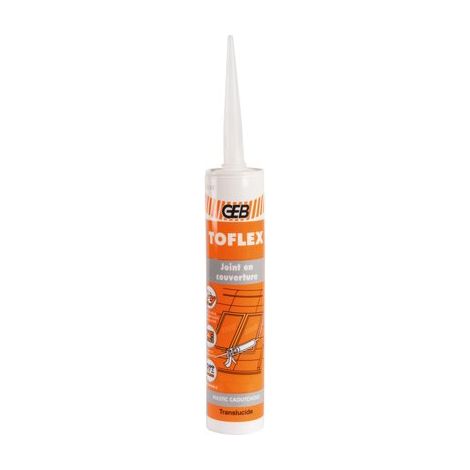 GEB – Mastic d'étanchéité silicone 310 ml – Excellente adhérence sur ardoises, béton, PVC – Applicable sur surfaces mouillées – Résistance aux UV (1/6)
