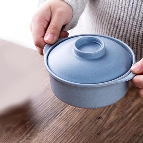 Petit bol à riz/soupe en paille de blé, vaisselle créative pour la maison, bol à nouilles anti-brûlure pour étudiants/bol à nouilles instantanées (1/4)