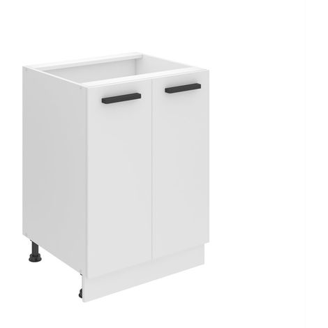 BELINI Meuble Cuisine Bas sans Plan de Travail SD2 I Meubles de Cuisine - Taille: 51,6 x 60 x 82 cm I Petit Meuble Cuisine - 2 Portes I Couleur : Blanc Mat (1/5)