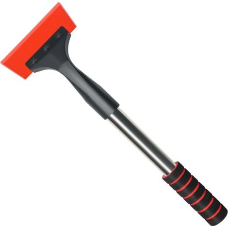 CCYKXA Car Ice Scraper, 38.5cm Snow Scraper with Non-Slip Handle, Extended Snow and Ice Scrapers for Car Windshields and Door Windows (Red)