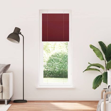 Maison Exclusive - Estor Plisado rojo burdeos 80x200 cm Tela Anch