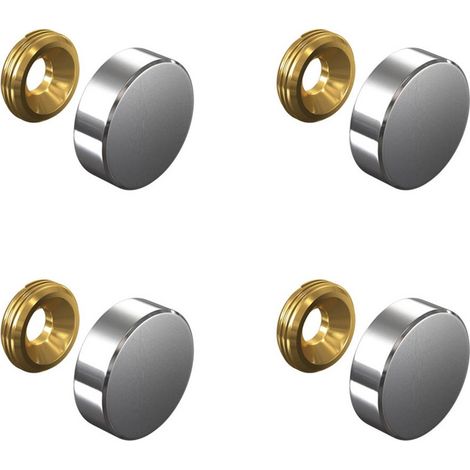 Set de 4 cache vis Inox 18 mm (1/5)