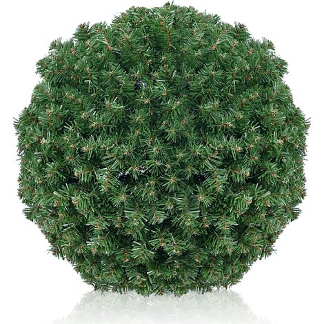 Boule de Noël SALCAR DIY 40 cm, boule à suspendre en PVC vert pour décoration de Noël – Idéale pour l'entrée, la salle à manger et le jardin (1/5)