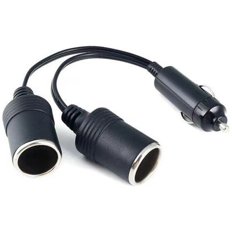 Adaptateur allume-cigare double 12V-24V – Prise mâle à 2 voies – Boîtier plastique isolé – Pour voitures, camions, motos (1/5)