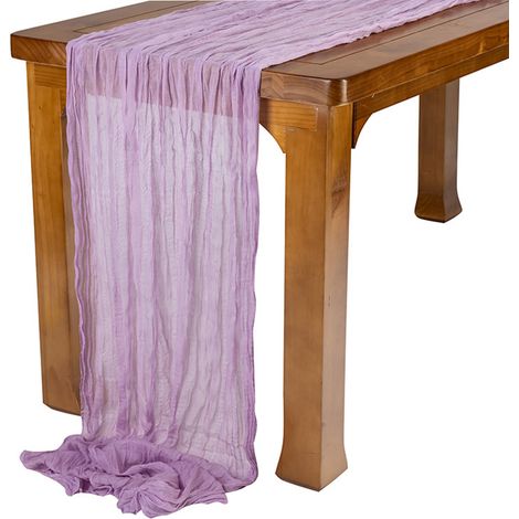 Nappe de Table Polyester Festonné pour Décoration Événements 157,5 x 35,4 inches (280g) (1/5)