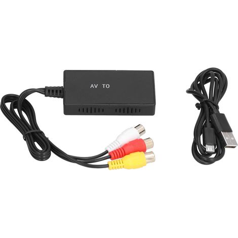 Convertisseur AV - RCA vers HDMI - 1080P HD - Compatible PAL NTSC SECAM - Alimentation USB 5V - ABS (1/5)