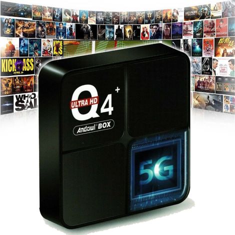 Smart Tv Box 4gb Ram + 64gb Q4 Mini Mini Pc Android 10 Ultra 6k Télécommande (1/4)
