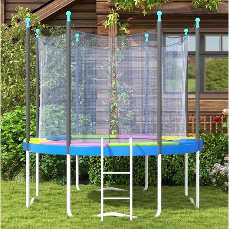 Protección de borde para trampolín Ø244 cm multicolor, anti-UV y resistente a la intemperie OKMYHOME (1/5)